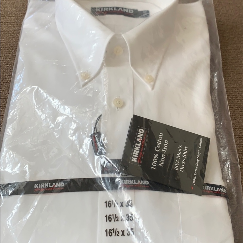 New!! Men’s Kirkland White Dress Shirt
